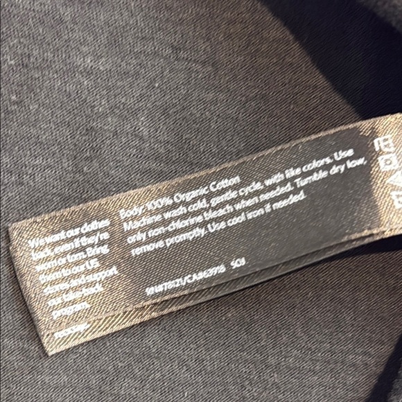 Eileen Fisher Black Fitted Cuffed Sleeve T-Shirt - Picture 6 of 6